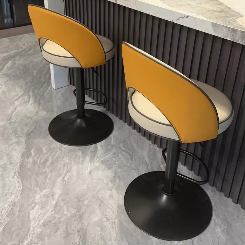 Kursi Bar desainer Modern bangku putar nyaman tinggi Nordik mebel Bar dapat diatur kualitas tinggi