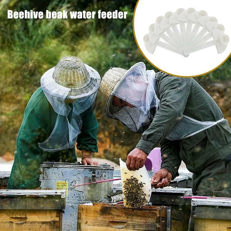 เครื่องป้อนผึ้ง10ชิ้นอุปกรณ์ป้อนน้ำอุปกรณ์ป้อนน้ำอุปกรณ์เลี้ยงผึ้งเครื่องมือการเลี้ยงผึ้ง