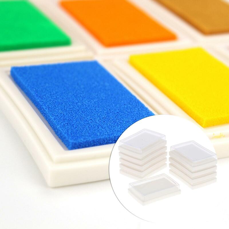 10 Pack Blank Stamp Pad Ink Pad For Ink Refill Kids Painting Card Making