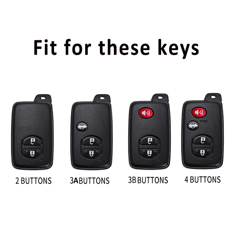 Funda de TPU suave para llave de coche, cubierta de mando a distancia sin llave para Toyota Aqua RAV4, Land Cruiser, Camry, Prado, Corolla, Prius, 2, 3 botones, 2013, 2014