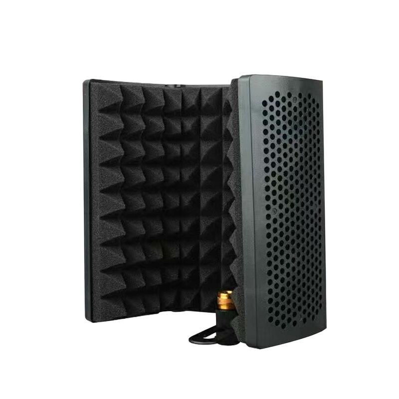 Изоляционный щит для микрофона с 3 панелями для звукозаписывающего оборудования для пения