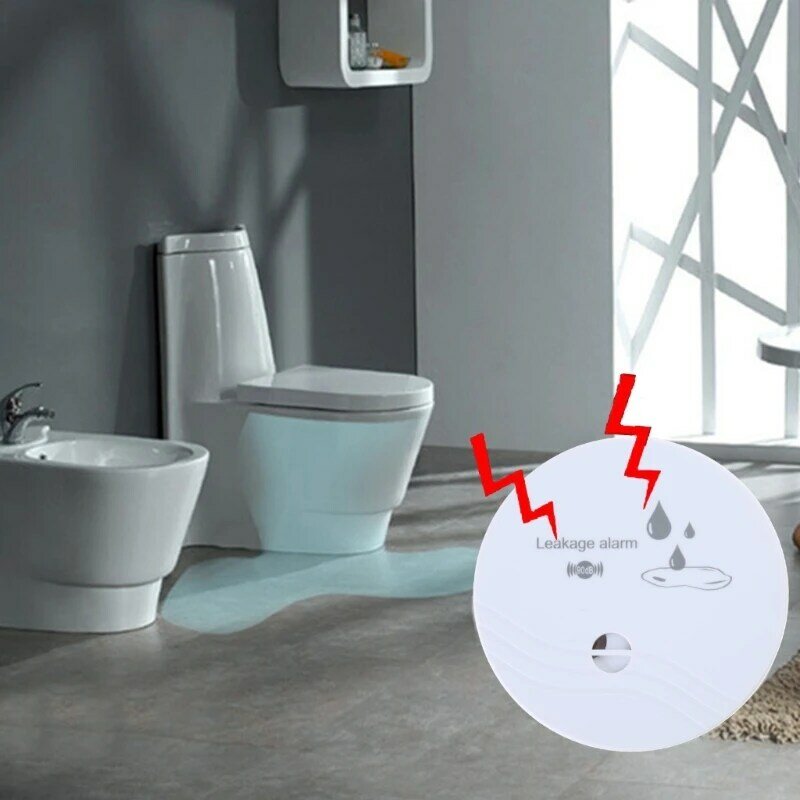 Waterlekdetectoren Wateralarm Eenvoudig te gebruiken watereffectief wateralarm voor keuken, badkamer en wasruimte A0KF