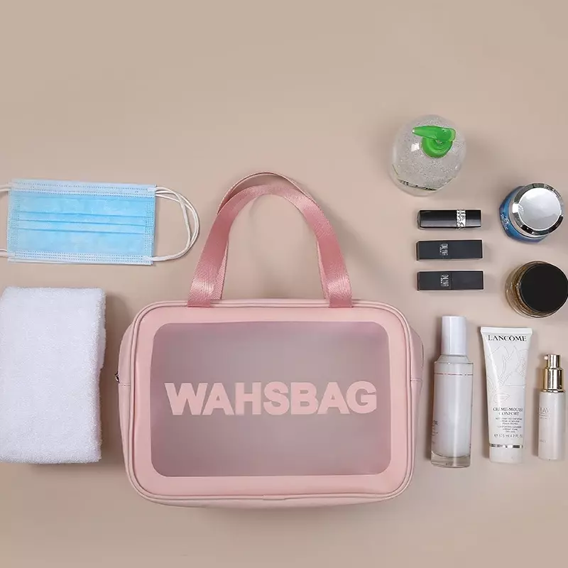 휴대용 여행용 투명 보관 가방, 정리함 가방, 방수 세척 가방, 투명 화장품 케이스