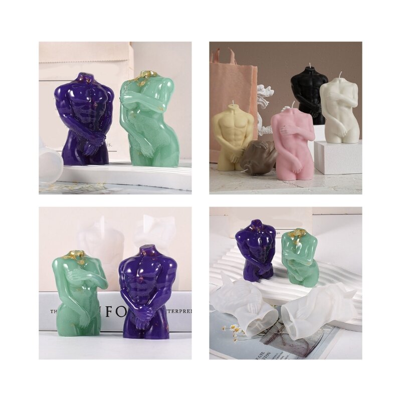 3D europeo corpo umano statua decorazione candela stampo in silicone resina epossidica ornamenti fai da te fare sapone per