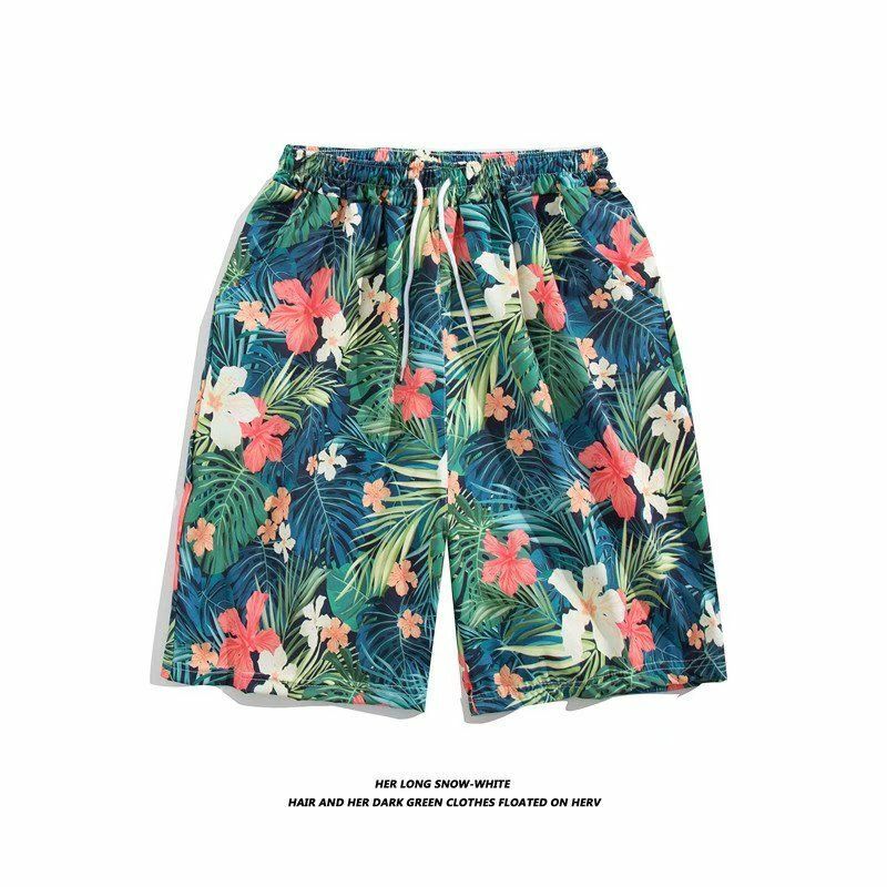 Шорты женские свободного покроя, повседневные пляжные штаны в гавайском стиле, праздничные, с цветочным принтом, для мужчин и женщин, несколько моделей, на лето