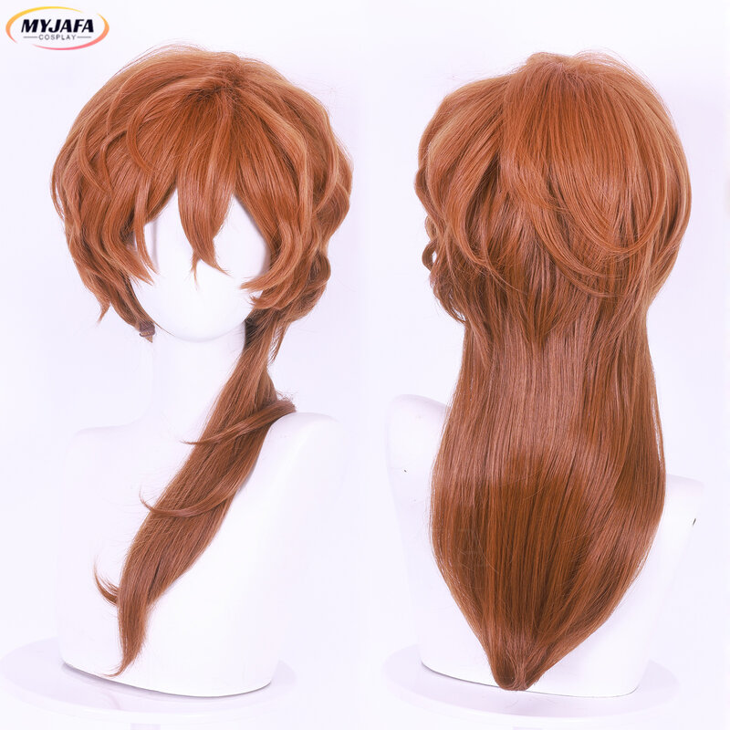 Perruque de Cosplay de l'Animé Chuya Nakahara avec Bonnet, Cheveux Synthétiques de Très Haute Qualité