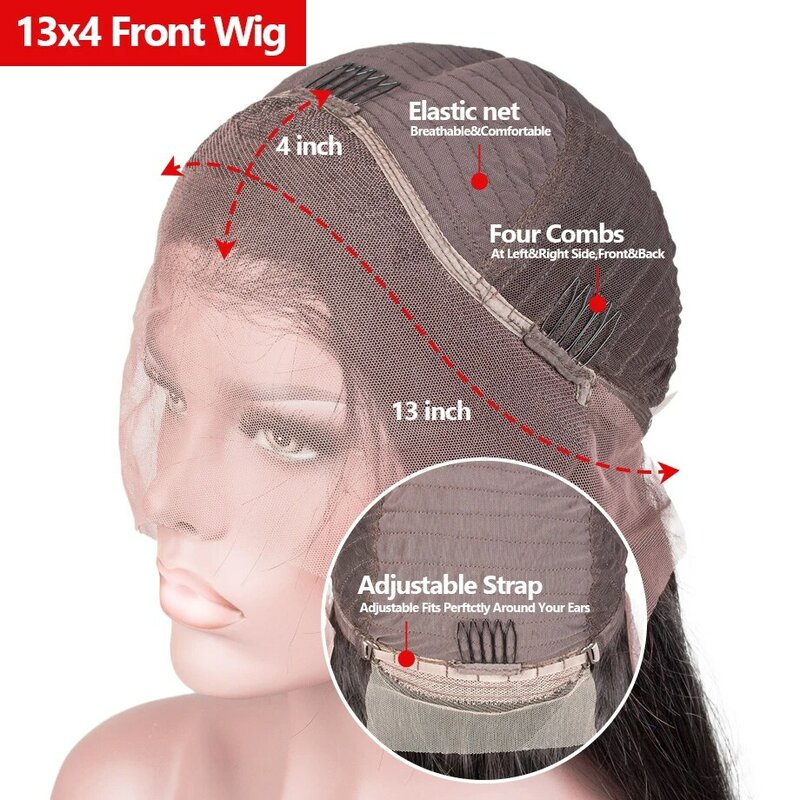 30 34 hd inch lockiges menschliches Haar Perücke Wasserwelle 13x4 Spitze Frontal Perücken vor gezupft Deep Wave Frontal Perücke leimlos für schwarze Frauen