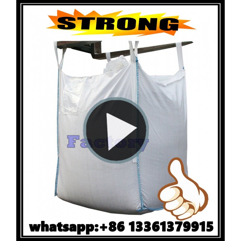 Producto personalizado, venta directa de fábrica, 1000kg, 2200 libras, bolsa grande de alta resistencia, bolsas Jumbo FIBC Ton