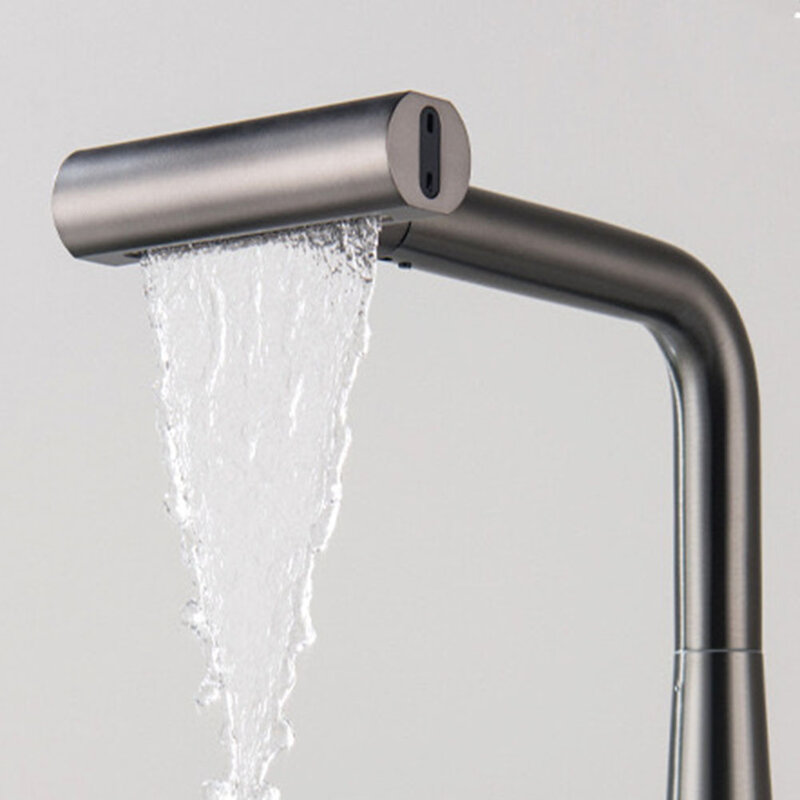 Spruzzatore adattatore di estensione del rubinetto a cascata 180 gorgogliatore pressurizzato girevole rubinetto estraibile per lavabo da cucina a cascata a pioggia