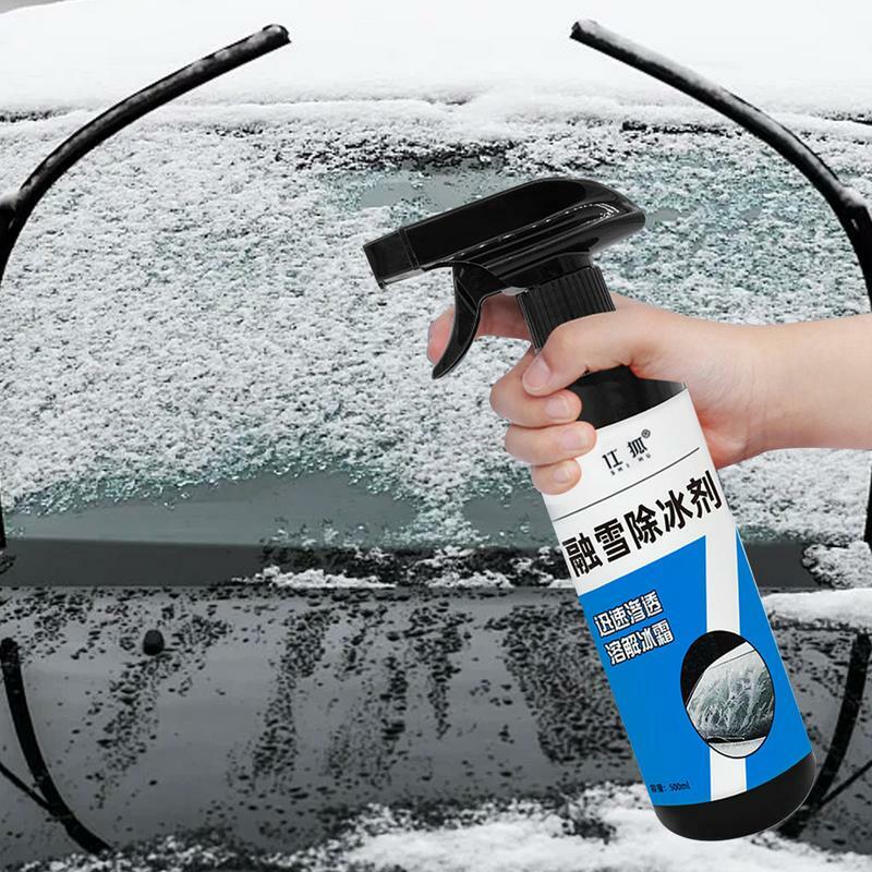 Deicer Spray For Car Windshield 500ml Ice Remover Auto Ice Melting Spray Efficient All Purpose Window Defrosting Spray For