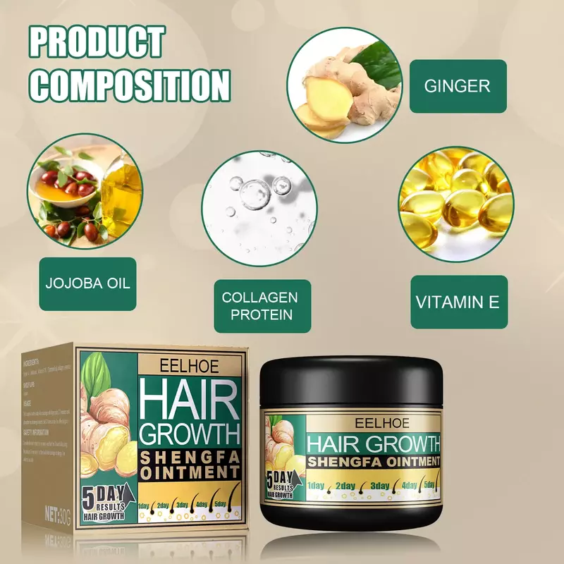 Ginger Dense Hair Cream Deep Cleansing Smoothing and Repairing Dry and Fury Hair Cream