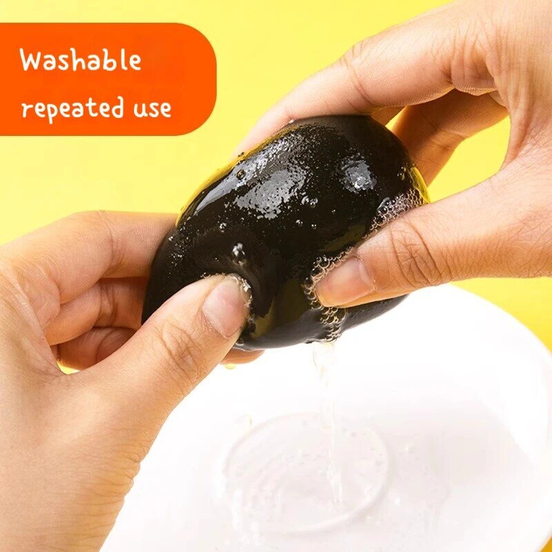 Borrence 10pc Sketch rubbing cotton art sponge egg absorbent painting special eraser highlight plastic black ball drop shape