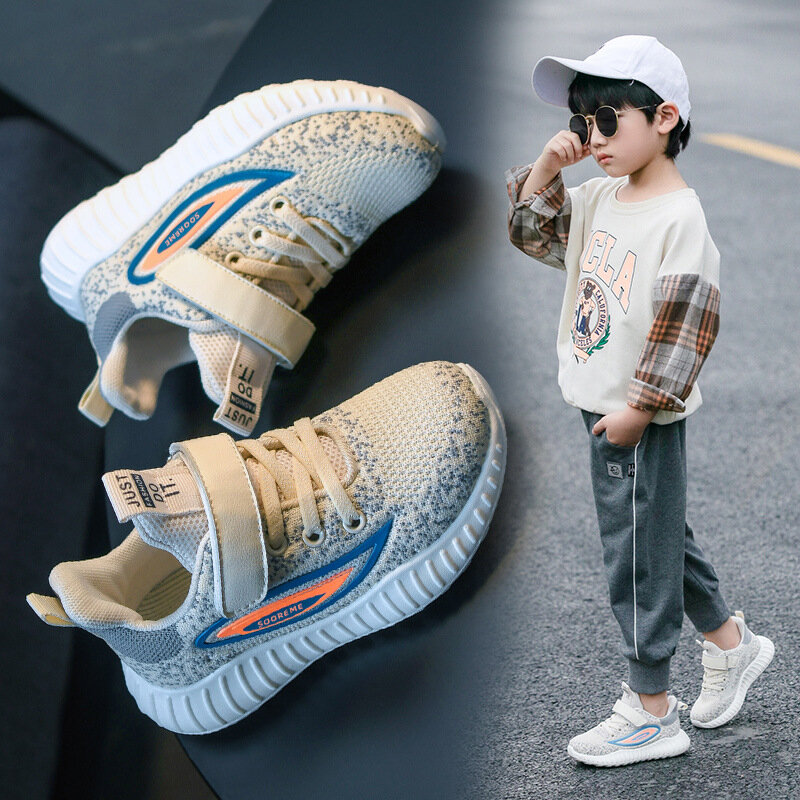 Spring Boys & Girls Children Shoes Fashion Breathable Light Sports Casual Kids Sneakers Size 26-37