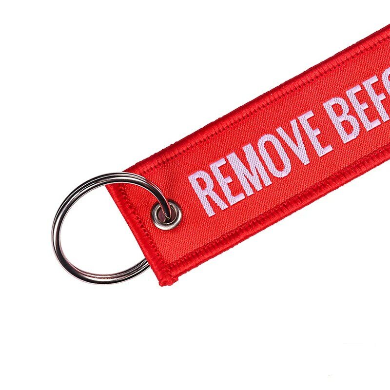 إزالة قبل سلسلة مفاتيح الطيران ، حلقة مفاتيح العلامة الحمراء ، قطعة واحدة