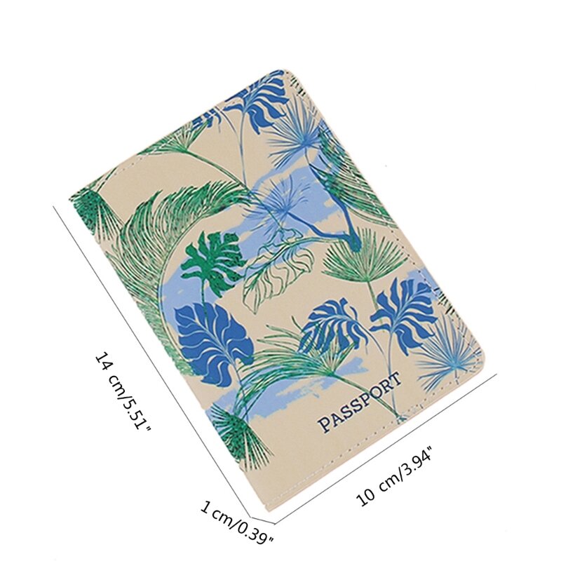 여성과 남성을 위한 독특한 잎 디자인 PU 여권 수호자 신용 신용 보유자