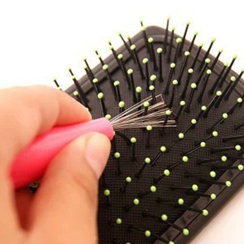 Peigne nettoyeur de brosse à cheveux avec manche en plastique, dissolvant intégré, outils de beauté, produits pour livres, fournitures