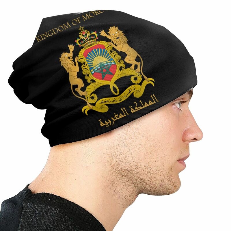 Bonnet fino lavado para homens e mulheres, Marrocos Kingdom, ciclismo casual gorros, chapéus de proteção