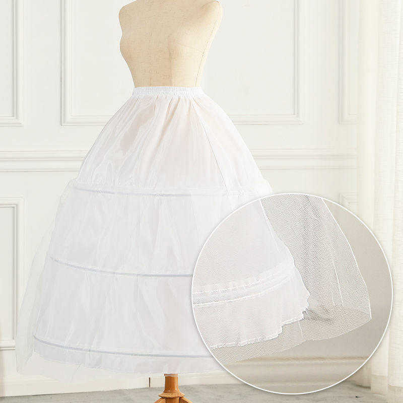 Baru kedatangan 3Hopps gaun pesta rok dalam gaun pengantin gaun pengantin Jupon Mariage Halka Rockabilly dengan Tulle