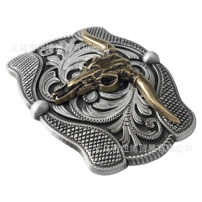 Decorative Pattern Belt Buckle Western Cowboy Bullfighter Bar Personality Accessories