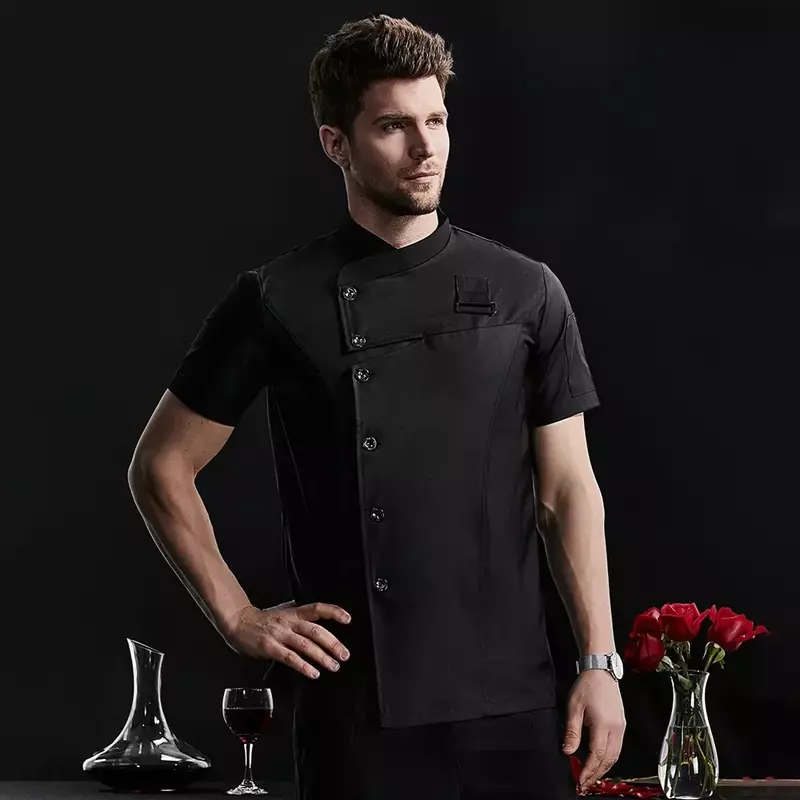 Chamonix-Veste courte pour chef cuisinier, vêtement de travail pour serveuse cuisinier, hôtel restaurant sushi, manteau uniforme