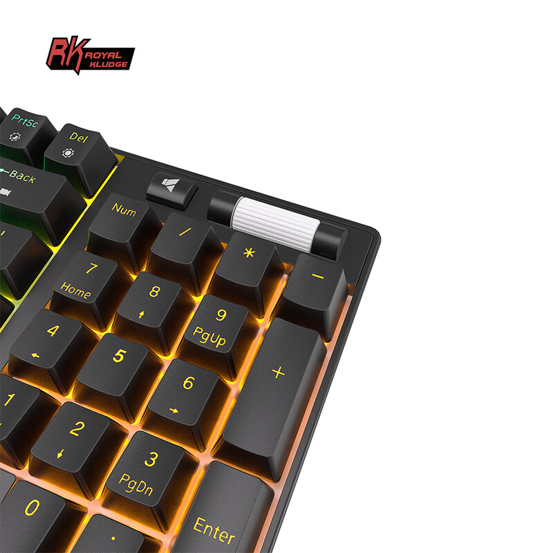 الكلودج الملكي-آلة كاتبة لاسلكية للألعاب ، مقبض ميكانيكي ، لوحة مفاتيح ، مسند معصم ، USB ، مقبض مريح ، RK96 ، 96 مفتاحًا