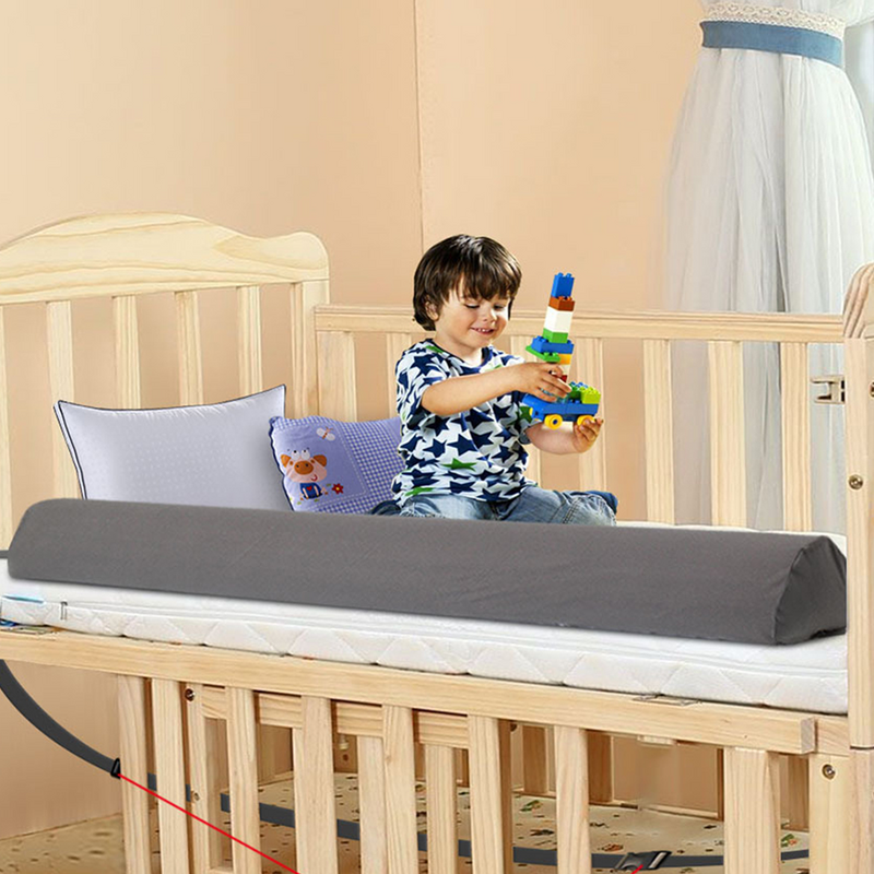 Protetor de colchão orgânico para berço, tubos amortecedores anti-colisão, corrimão PVC capas protetoras para criança, 2 peças