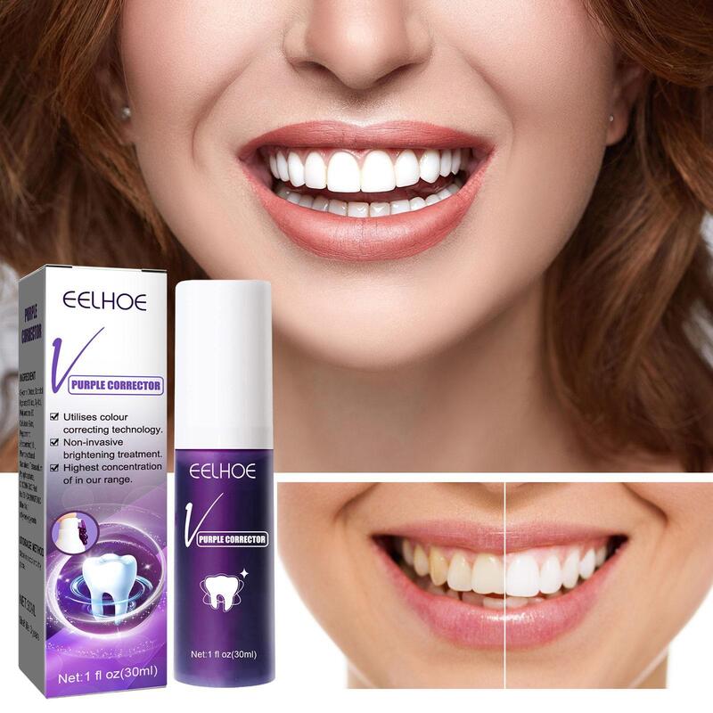 V34 dentifricio detergente sbiancante per denti schiuma schiarente correttore di colore denti igiene orale rimozione delle macchie dentifricio schiumogeno