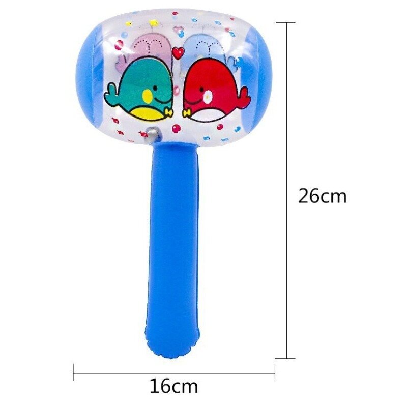 Small Inflatable Hammer with Bell Kindergarten Children's Toys Children's Day Gift Kids Toys Swimming Pool Toys