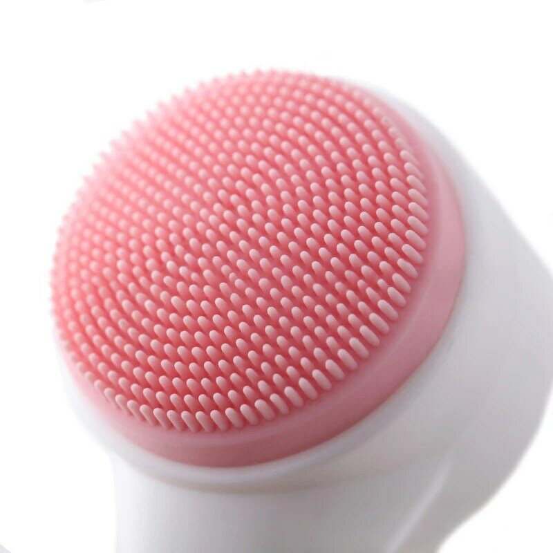 Cepillo de maquillaje exfoliante de doble cara, herramienta de limpieza Facial, espuma de limpieza Facial, espinillas, fibra de silicona
