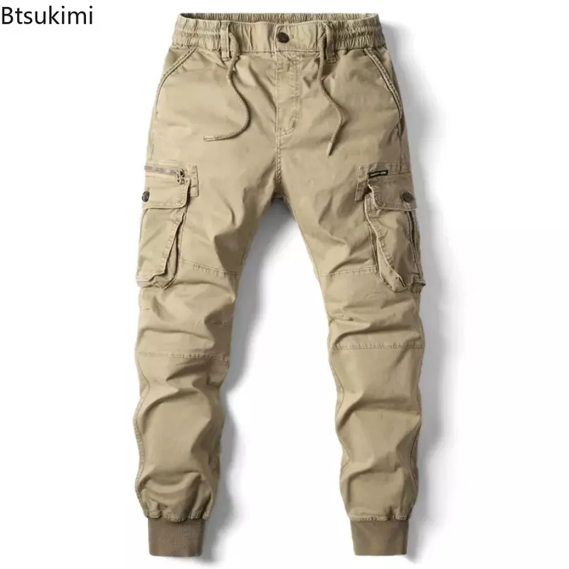 2024 Men's Casual Jogging Pants Multi-color Fashion Cotton Full Length Streetwear Mens Work Tactical Trousers Pants Cargo Pants