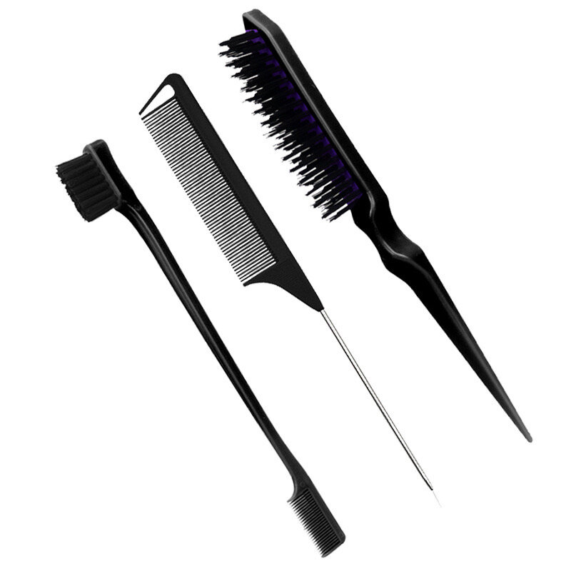 12Pcs/set Multipurpose Weaving Hair Highlight Dyeing Eyebrow Control Comb Hair Clip Set Professional Wig Hair Loop Styling Tool
