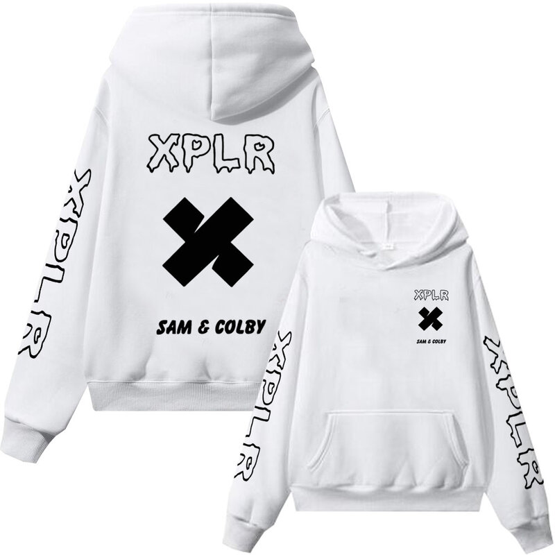 Xplr hoodie SAM and colby chainlink merch เสื้อพิมพ์ลายหัวใจเสื้อสวมหัวแขนยาวผู้ชายผู้หญิง
