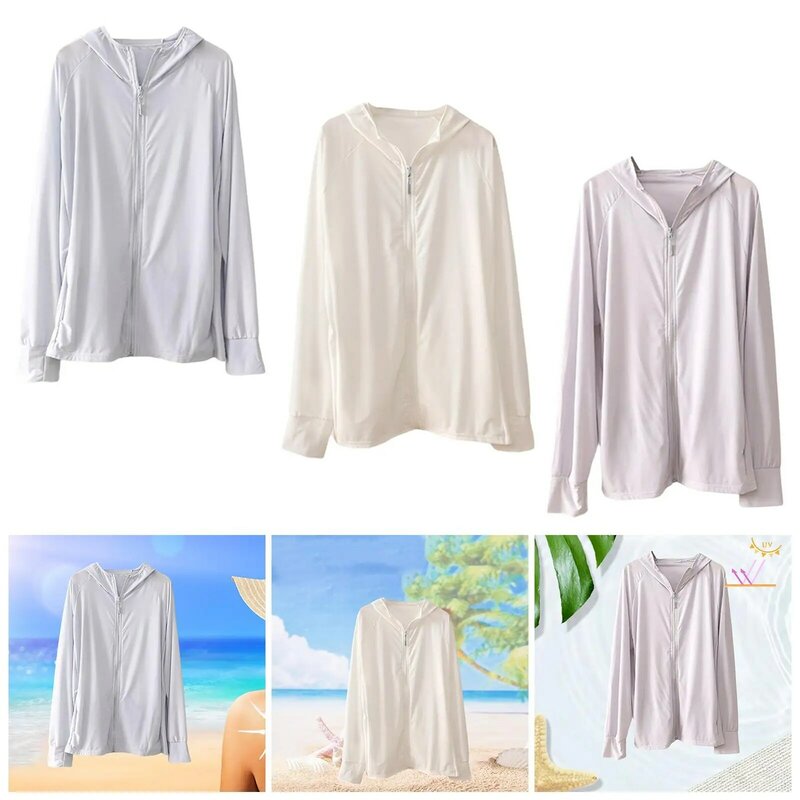 Women Sun Protection Clothing Protection Outwear Clothes Sunscreen Long Sleeve Shirt for Vacation Ladies Beach