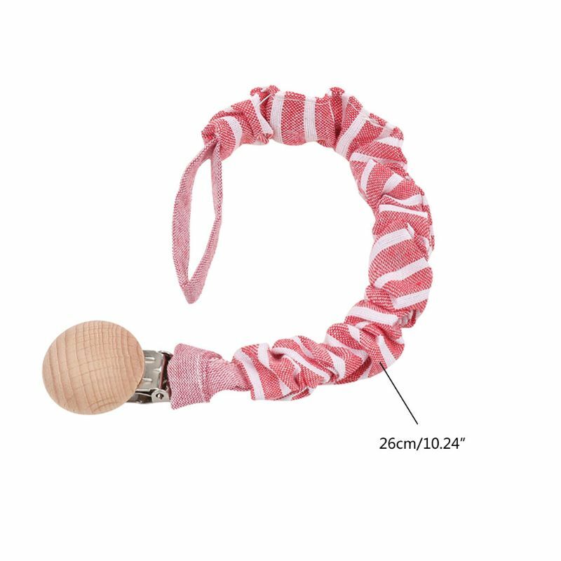 Safety Cotton Baby Infant Toddler  Pacifier Handmade Soother Nipple Clip Chain Holder Strap Baby Chew Toy for Baby D7WF