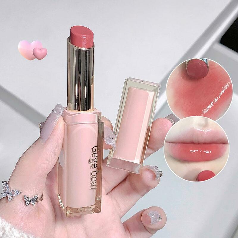 Glossy Lipstick Mirror Glass Jelly Lipstick Color Development Long Lasting Rose Sea Makeup Beauty Health