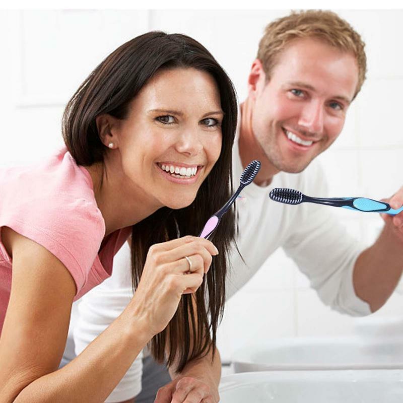 Escova de dentes de bambu, carvão vegetal, cabelo preto, ultra fino, beleza, saúde, dental, roupa de casal, limpeza oral