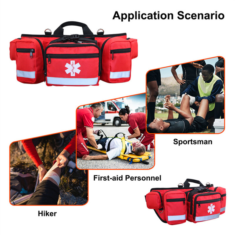 Trousse de premiers soins médicaux, sac de rangement portable, sacs d'urgence, escalade, camping, survie en cas de catastrophe, grande capacité, équipement de camping