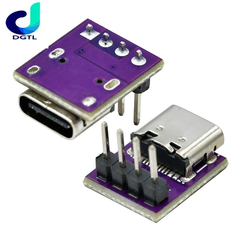 USB3.1 16P to 2.54 high current power conversion board is inserted on both sides of the TYPE-C motherbase test board