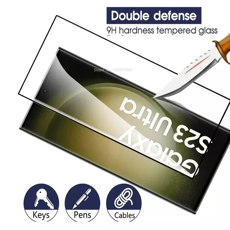 กระจกป้องกัน2ชิ้นสำหรับ Samsung S23 S23 + S22 S22พิเศษ S23 + อุปกรณ์ป้องกันหน้าจอที่ S21 S22เป็นพิเศษสำหรับ Samsung S21 S20 Plus