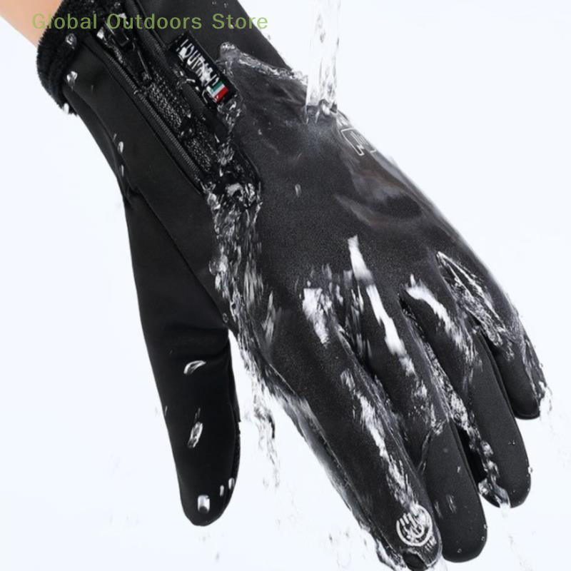 Winter Fishing Gloves 2 Finger Flip Waterproof Windproof Cycling Angling Gloves