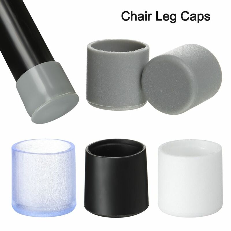 10pcs/set Non-Slip Chair Leg Caps Furniture Feet Protector Silicone Pads Plastic Pipe Cover Dust Table Covers Leveling Feet