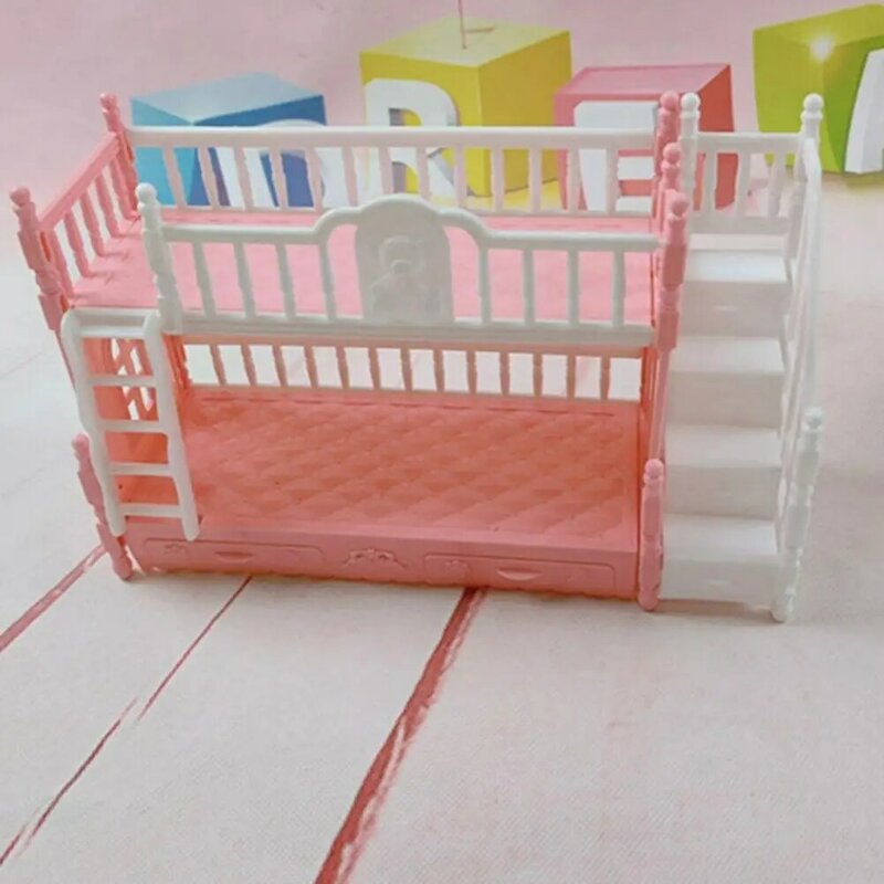 Dropshipping!! Bed Toy Double Layers Role Play Micro Children Play House Doll Accessories for Kids