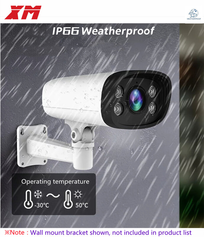 Zewnętrzna kamera 3MP AI IP POE wodoodporna H.265 nadzór bezpieczeństwa wideo kamera telewizji przemysłowej z dźwiękiem IR humanoidalne wykrywanie dla NVR
