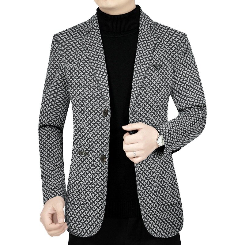 Мужские деловые повседневные блейзеры, куртки, новые мужские клетчатые костюмы, пальто, высококачественные мужские весенние приталенные блейзеры, куртки, пальто, Размер 4XL