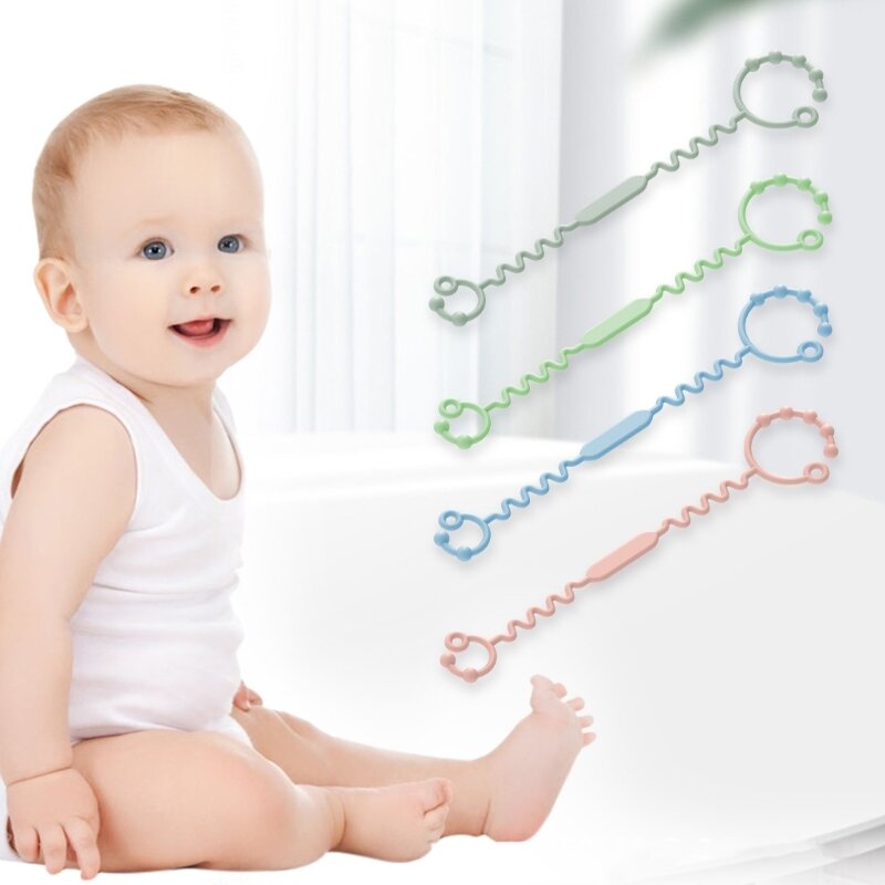 Carrinho de criança ajustável chupeta cinta pendurado brinquedo do bebê anti-gota corrente abs dropshipping