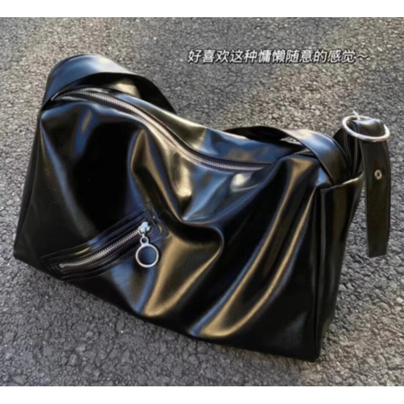부드러운 가죽 숄더백, Y2k 캐주얼 대용량 여성용 핸드백, 고품질 메신저, 다목적 럭셔리 크로스 바디