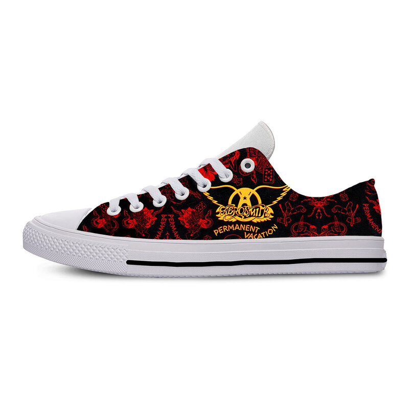 Hot Cool Fashion Low Top Man Woman Lightweight Sneakers Classic Canvas Shoes High Quality Board Shoes Aerosmith Rock Band Shoes