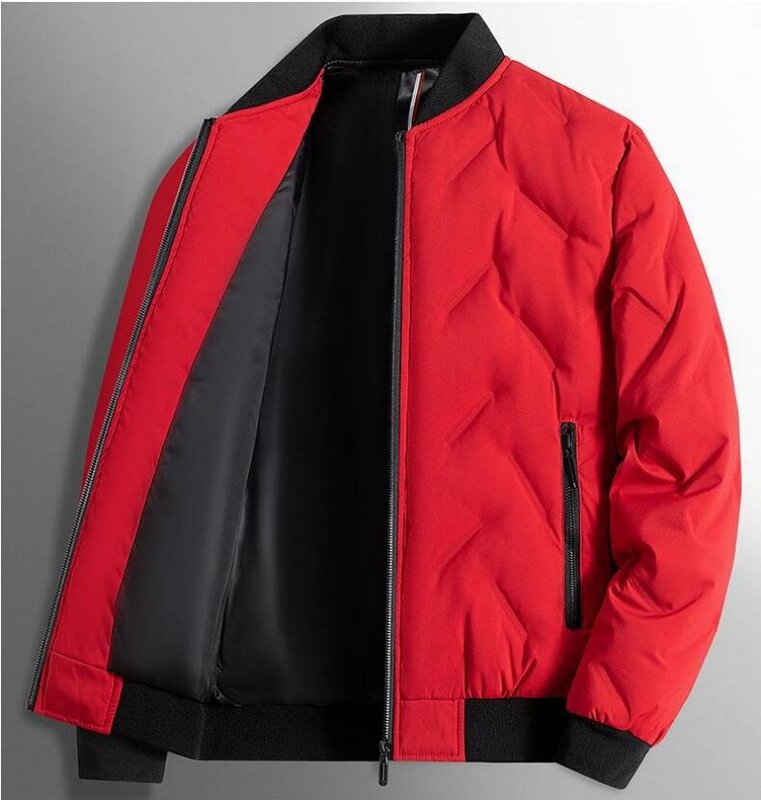 남성용 통기성 따뜻한 덕 다운 재킷, 겨울 야외 방풍 코트, 패션