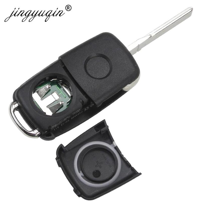 Jingyuqin 3BT télécommande Flip key 434MHz ID48 puce pour VW Volkswagen GOLF PASSAT Tiguan Polo Jetta Beetle Skoda Seat Car