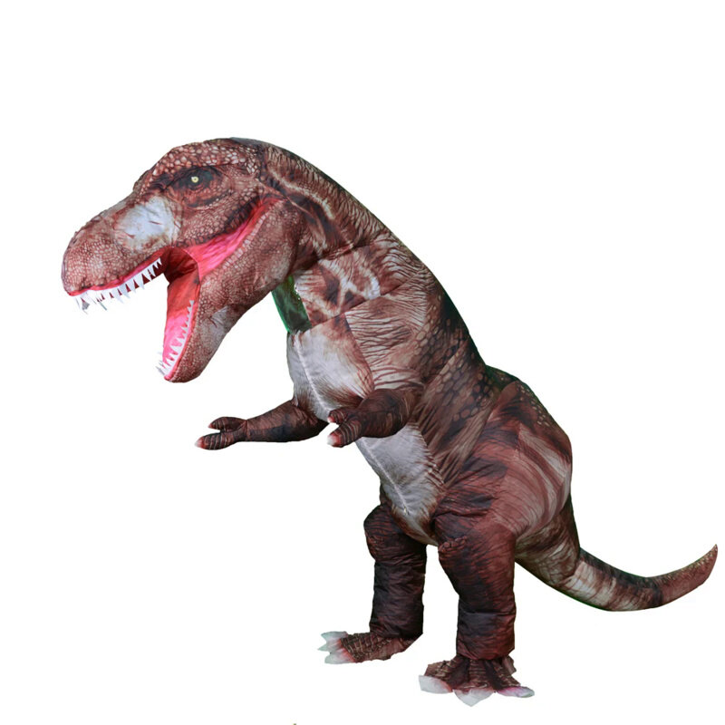 Disfraz inflable de dinosaurio t-rex para adultos y niños, traje de Cosplay de Mascota, dibujos animados de Anime para Halloween, novedad